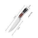 Cuchillo Táctico Drop Point Caza Supervivencia Mango Madera Bicolor JF921