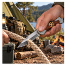 Navaja Plegable Camping Madera Seguro 22 cm JF941