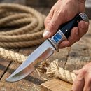 Cuchillo Bowie Acero Inoxidable con Funda Camping Caza JF973