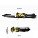 Navaja Diseño Negro Dorado Plegable Premium EDC JF983
