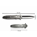 Navaja Calavera Metálica Plegable EDC Supervivencia JF984
