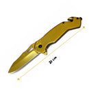 Navaja EDC táctica Plegable "shiny" Clip Corta soga / Rompe Vidrio JFA593