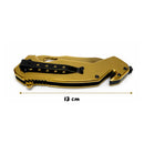 Navaja EDC táctica Plegable "shiny" Clip Corta soga / Rompe Vidrio JFA593