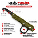 Herramienta Multifuncional Cortador (ABRE CAJAS) Rompevidrios Hoja Dentada acero inox JFC3