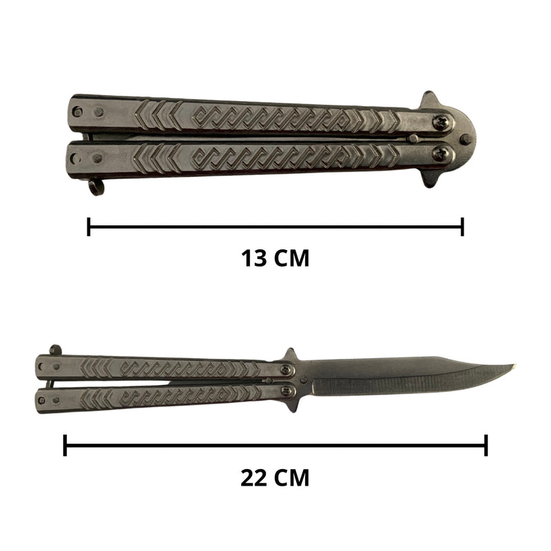 Navaja mariposa 13-22cm, mago grabado JFCL