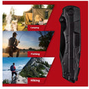 17 en 1 Navaja Multitool Plegable EDC puntas estándar tipo 1/4”(6.35 mm) +Funda JFK9009