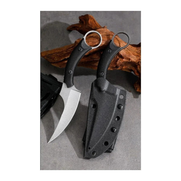 Cuchillo de garra con funda de polimero con clip JFXD800