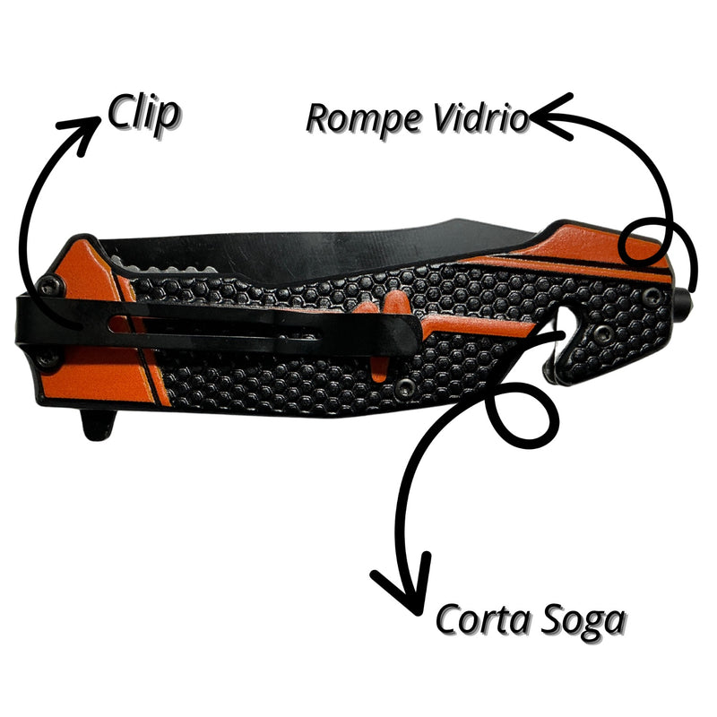 Navaja Táctica Cruz De La Vida Corta soga, rompe vidrio, clip JFZ633