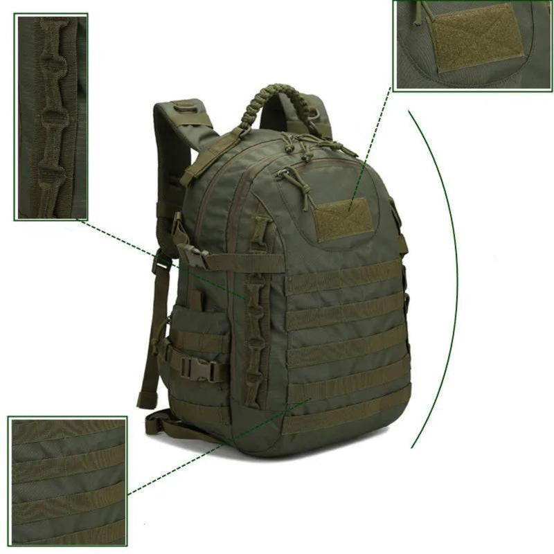 Mochila impermeable de escalada 35l sistema molle JYB065