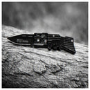 Navaja Plegable Seguro de Bloqueo + Clip Drop Point Negra 17cm KA808