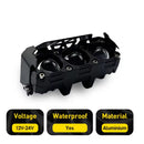 Faro LED Auxiliar Triple Tipo Proyector 12V-24V Impermeable MTC096