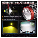 Bombilla LED Faro Motocicleta *Spotlight* Largo Alcance Haz Luz Blanca/ Ambar MTC115