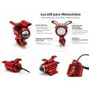 Faro Auxiliar LED Manubrio Moto Lente Óptica Aluminio Universal MTC135