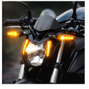 Intermitentes LED Moto Delanteras/Traseras Par Ámbar Estilo Racing MTC149