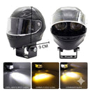 2 Faros Auxiliares Premium Dual Color Moto Antiniebla MTC197