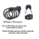 Candado Antirrobo MOTOCICLETA /Bicicleta Doble Seguridad con Clave y Llave MTC210