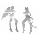 Decoración Metal Base Ventosa Diabla/Ángel 17CM MTC22A