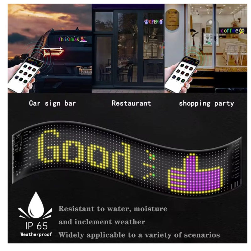 Panel Pixeles flexible Matrix LED 5V señal Coche Moto control de aplicación Bluetooth  MTC231