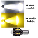 Bulbo LED BA20D Moto/scooter 360° Blanco * Ámbar Alta/Baja MTC232