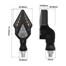 Direccionales LED Deportivas tipo flecha Alta Intensidad 12V Flexible Antivibración MTC248