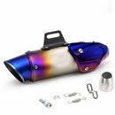 Silenciador Deportivo Tornasol Universal Motocicleta Tipo Titanio MTC259