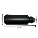 Silenciador Moto Universal Negro Mate + Kit de Montaje MTC260