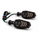 Direccionales LED Moto Luz Azul/Ámbar Universal Secuencial Resistente MTC261