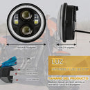 Faro LED Moto Halo DRL Señal Ámbar Resistente al Agua MTC262