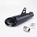 Silenciador Deportivo Universal Moto Negro Mate + Kit Montaje MTC267A