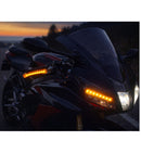 Manijas freno Moto Luz LED Direccional Universal transparentes Alta Visibilidad MTC294