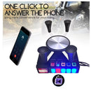 Kit base celular Multimedia Moto + Bocinas Control Música Bluetooth Impermeable 12V MTC299