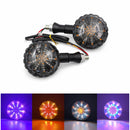 Direccionales LED Universales Moto Lente Ahumado + Alta Visibilidad MTC803