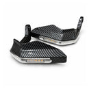 Cubremanos Motocicleta Luz LED Ámbar UNIVERSALES Tipo Carbono Racing  MTC806