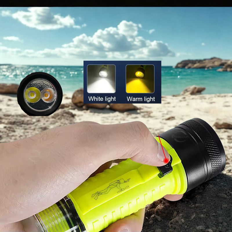 Lampara Acuática Luz Dual balnca / Amarilla Recargable USB C+ Pulsera Sujeción MTYX12