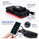 Lámpara LED COB  USB-C  Luz Flexible, Imán, Gancho, Pantalla LCD y Power Bank MTYX125