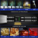 Linterna LED Power Bank COB c/ Caja Suvivor Indicador de Batería Impermeable MTYX21