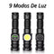 Linterna Luz blanca /roja / amarilla COB lateral 9 Modos USB C, DIsplay, Alta durabilidad MTYX22
