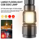 Linterna LED 30W Zoom Luz COB Lateral Imán display nivel % Batería (Kit con Estuche) MTYX26