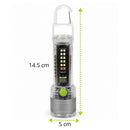 Lámpara LED XPE Luz UV  Multifunción Mosqueton Imán Pantalla digital efecto patrulla NGSD198