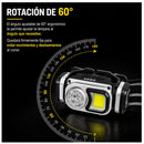 Lámpara Frontal 10 LED Recargable Sensor Movimiento Efecto Patrulla  60° NGSD281