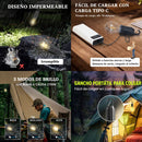 Foco LED Campamento Recargable Luz blanca Cálida Gancho NGSD307