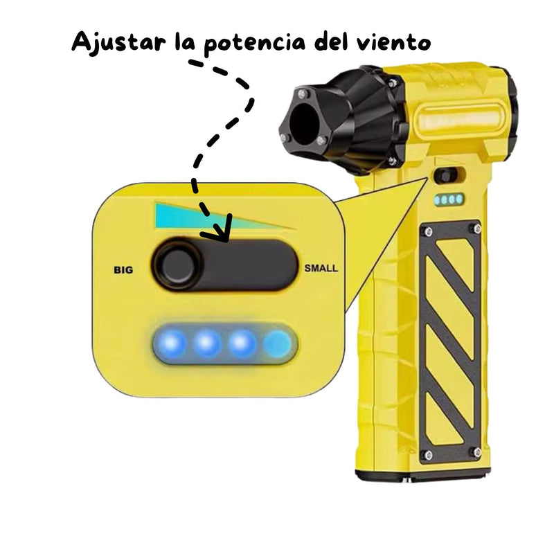4 en 1 Ventilador de Mano *TURBO* Rompe vidrios Corta cinturón Luz led carga-C NGSD316