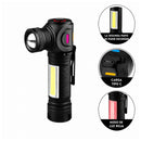 Lámpara mini COB lateral 5 Modalidades luz Blanca luz Roja Clip sujeción e Imán NGSD419