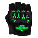 Guantes Moto Medio Dedo Protección Nudillos Palma Acolchada Antideslizante  PJ418