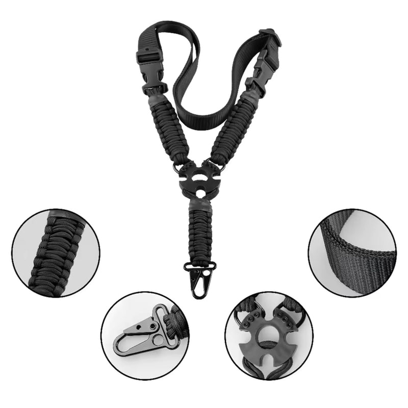 Portafusil Reforzado Diseño ParaCord Anclaje Metálico Supervivencia  PJ692