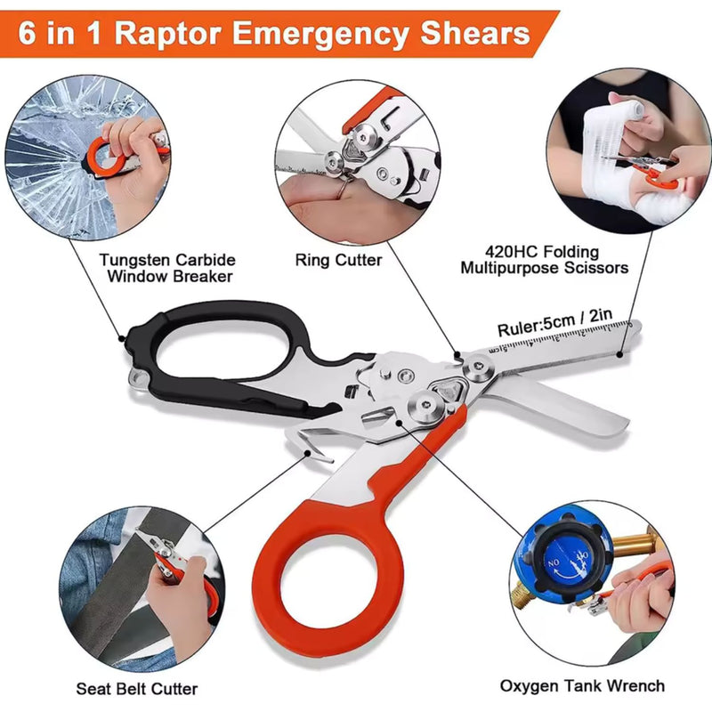 Tijeras trauma 6 en 1 plegable multifuncional PJ695
