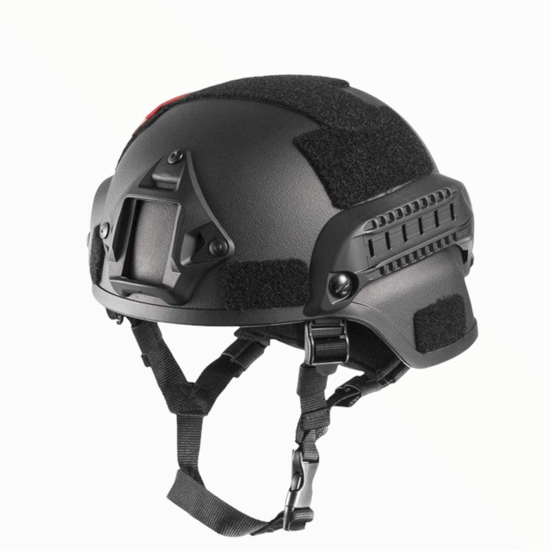 Casco Táctico Riel Láser Base GoPro Militar Gotcha Paintball PJ381