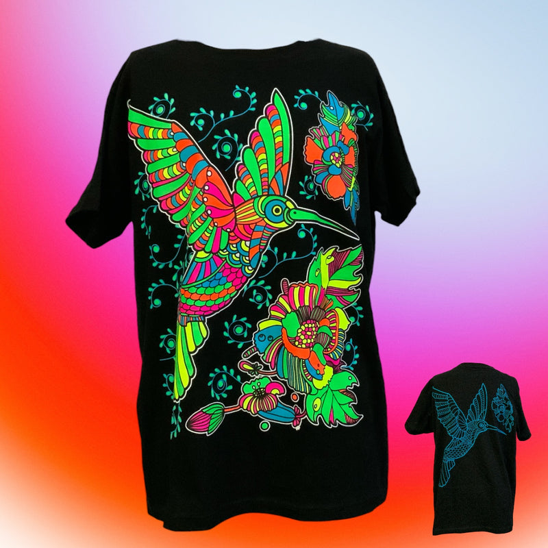 Playeras efecto fluorescente doble estampado 100% Algodón SN135