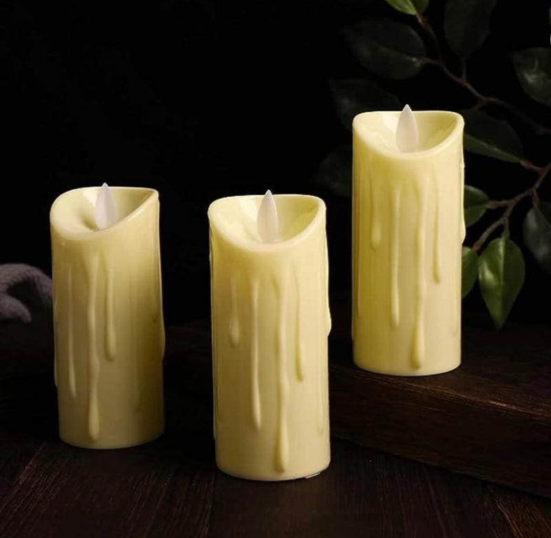 Velas led luz ámbar llama de plástico con movimiento R-003