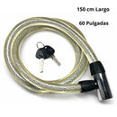 Candado Antirrobo Moto Cable Reforzado 150cm S-7101A